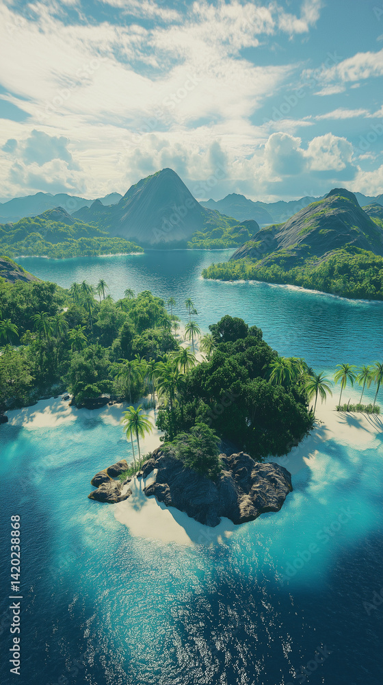 Naklejka premium view from the sea