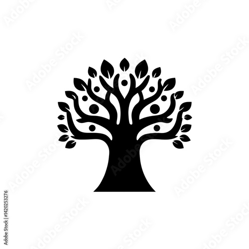 creative details Fantasy tree icon Vector Illustration  