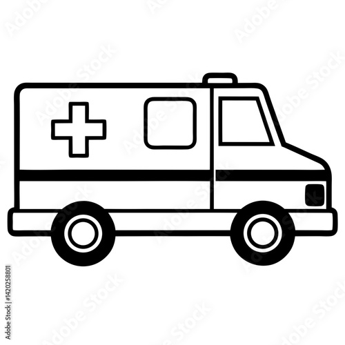 Wallpaper Mural ambulance car isolated on white Torontodigital.ca