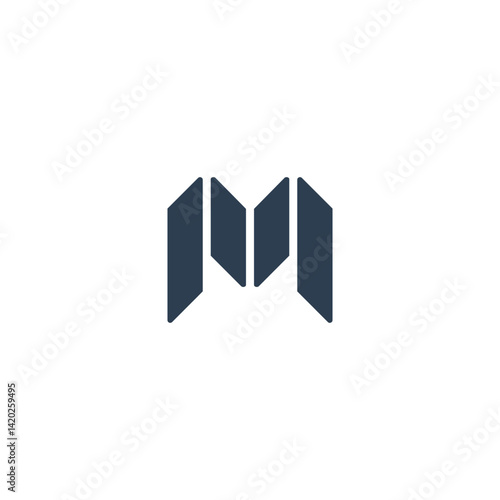 Free Download Alphabet monogram letter m logo - GFXLoad