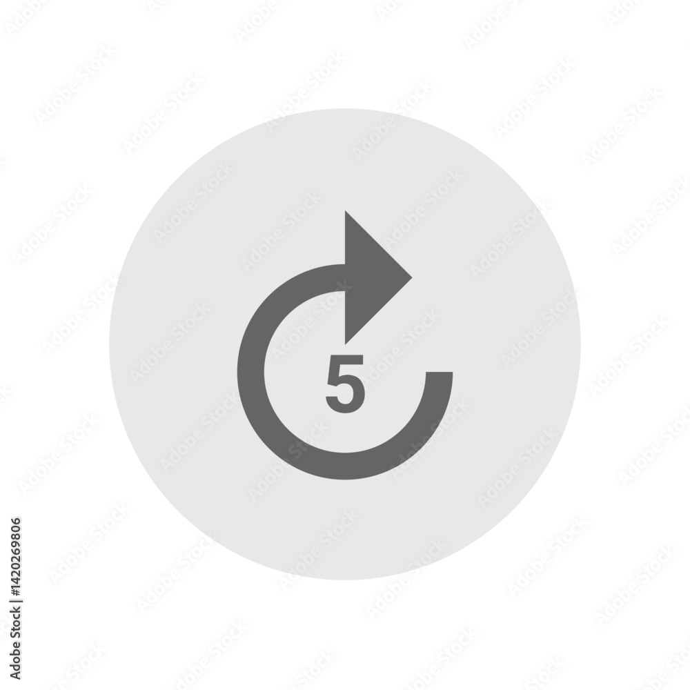 Forward 5 Seconds Icon Forward 5 Seconds Icon