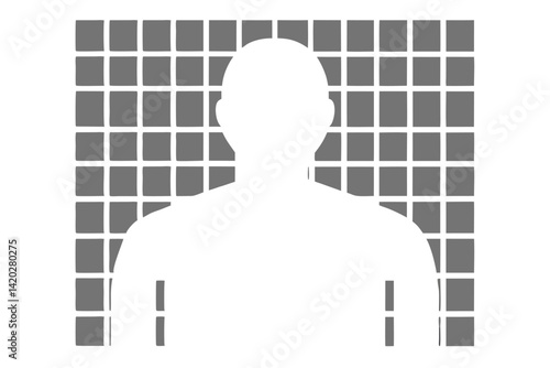white-grid-silhuette---vector-art-illustriton-whit.eps