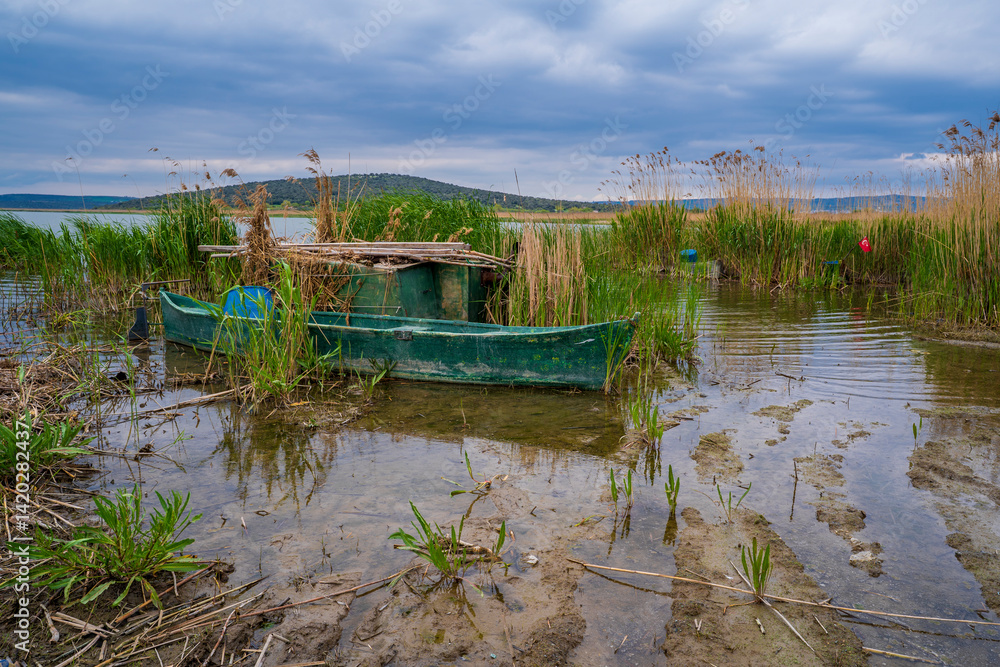 Fishing Boats view in Akcalar Village of Bursa Province