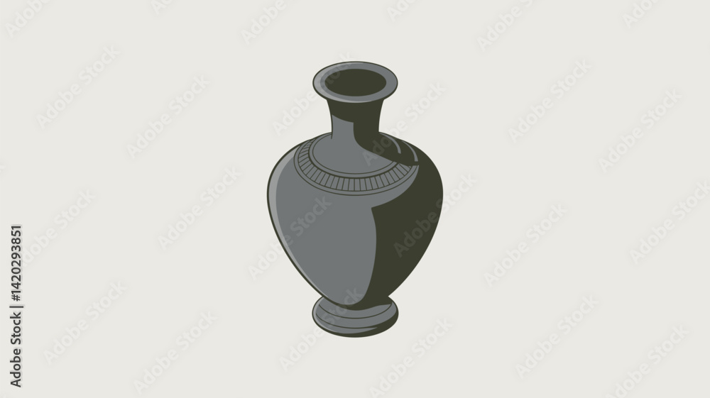 A sleek and modern vector illustration of a decorative vase, showcasing clean lines and a minimalist aesthetic. Ideal for home decor themes. A sleek and modern vector illustration of a decorative vase, showcasing clean lines and a minimalist aesthetic. Ideal for home decor themes.