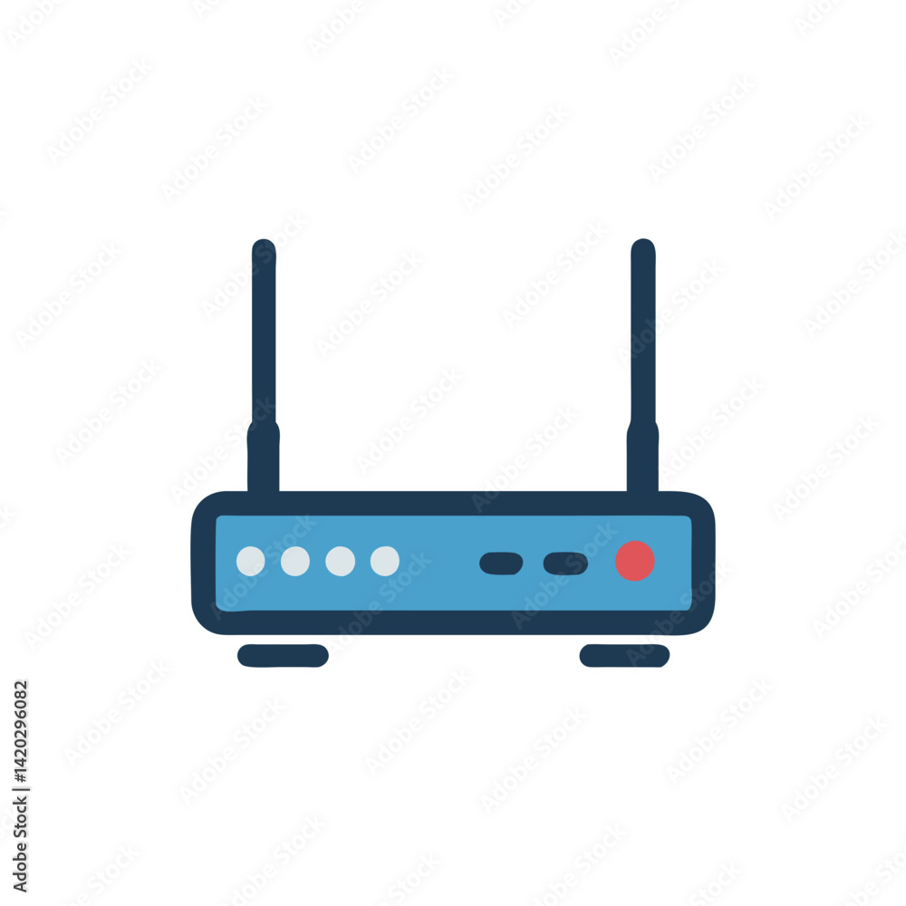 Wireless Router Icon for Home or Office Networking Wireless Router Icon for Home or Office Networking