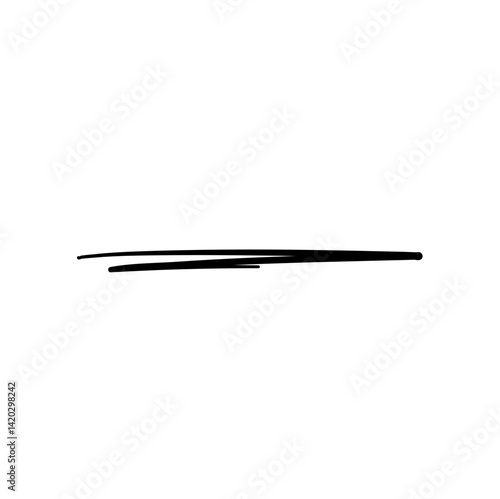 Doodle grunge lines, scrawls, underlines strikethroughs. Vector illustration 