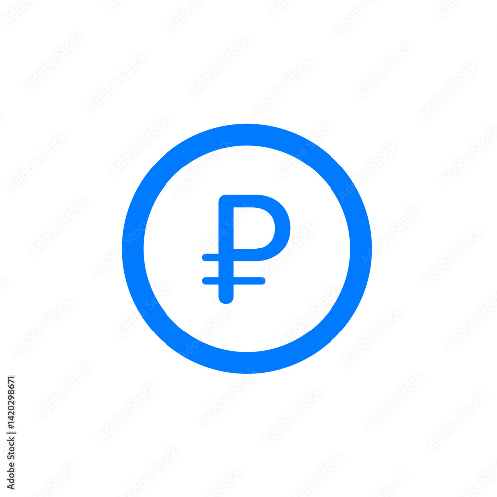 Ruble Sign Circle Ruble Sign Circle