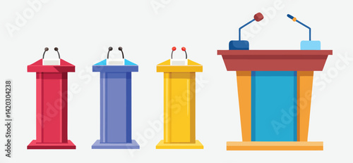 Retro vocal microphone on wooden stage with spotlight projecting down, perfect for music performance advertising, show posters, broadcasting or an audition performance