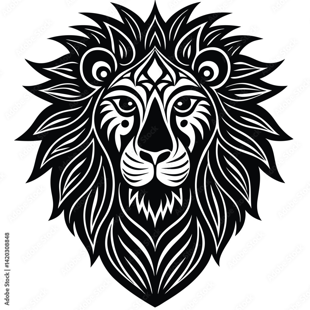 Obraz premium Elaborate Drawing of a Lion