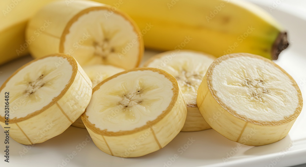 banana slices on a plate