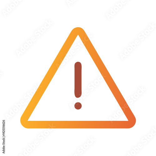 Warning Sign: A vivid graphic of a hazard symbol, using a bold and clean design in warm colors, signaling potential danger or caution. 