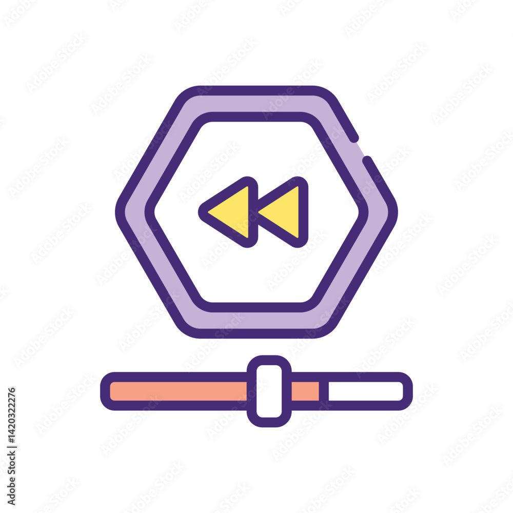 Previous Icon vector stock illustration Previous Icon vector stock illustration