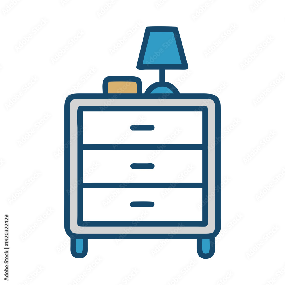 Nightstand with Drawer Icon Representing Bedside Furniture and Storage Nightstand with Drawer Icon Representing Bedside Furniture and Storage