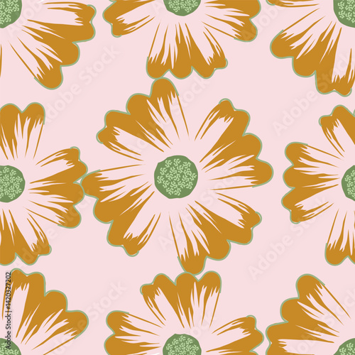 Vintage seamless floral pattern. Liberty style background of small mauve and lilac flowers. Small flowers scattered over a white background. Stock for printing on surfaces