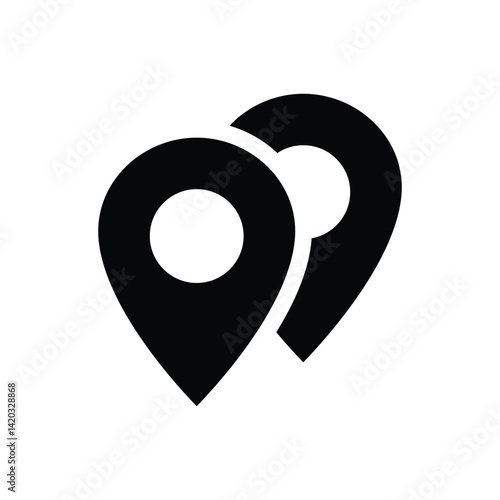 Location and Map Pin Icon Vector Design . Travel