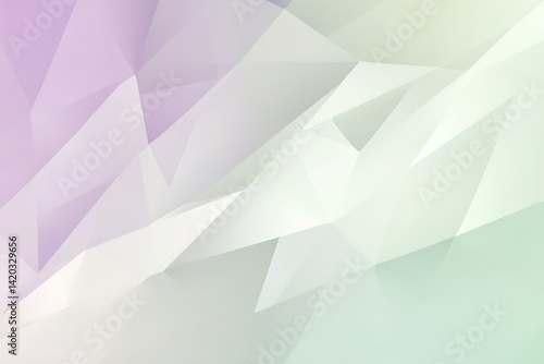 
Minimalist Banner Background with Soft Gradients from Lavender to Mint Green, Featuring Abstract Triangular Shapes and Subtle Geometric Circle Patterns

