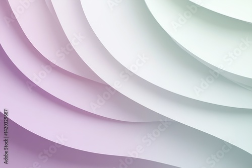 
Minimalist Banner Background with Soft Gradients from Lavender to Mint Green, Featuring Abstract Triangular Shapes and Subtle Geometric Circle Patterns

