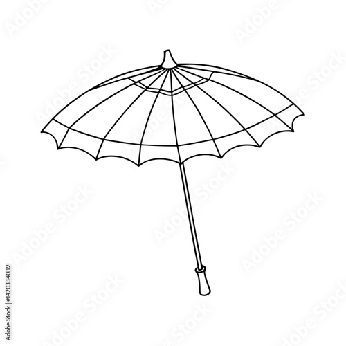 outline of a para shut white background