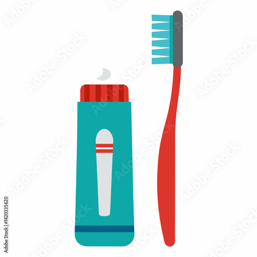 toothbrush with toothpaste