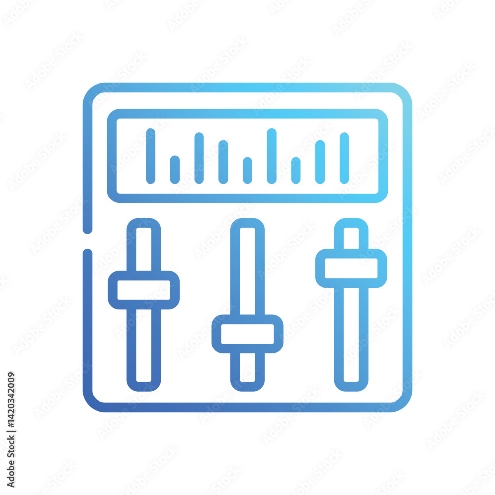 Equalizer Icon vector stock illustration Equalizer Icon vector stock illustration