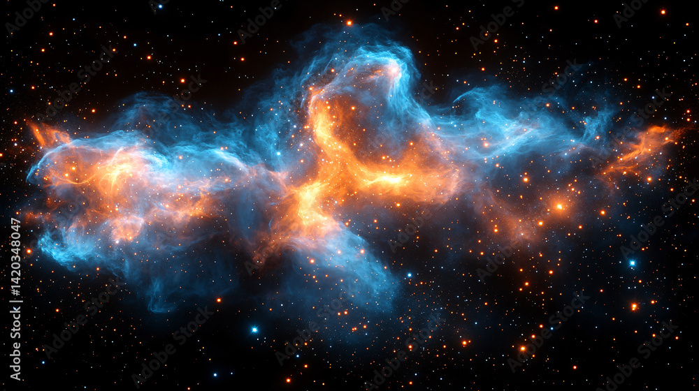Cosmic nebula formation outer space astronomical image dark environment wide-angle view stellar concepts Cosmic nebula formation outer space astronomical image dark environment wide-angle view stellar concepts