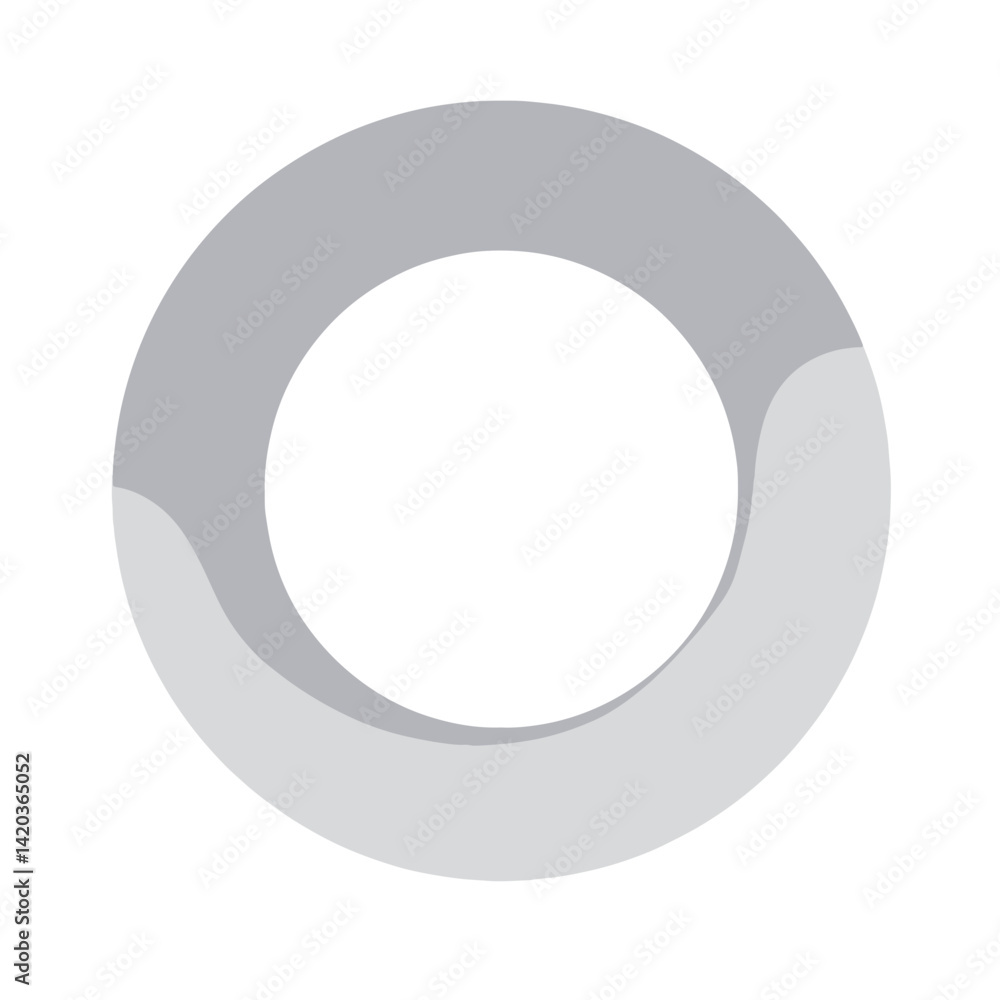 Sleek gray flea collar on white background, minimalist design Sleek gray flea collar on white background, minimalist design