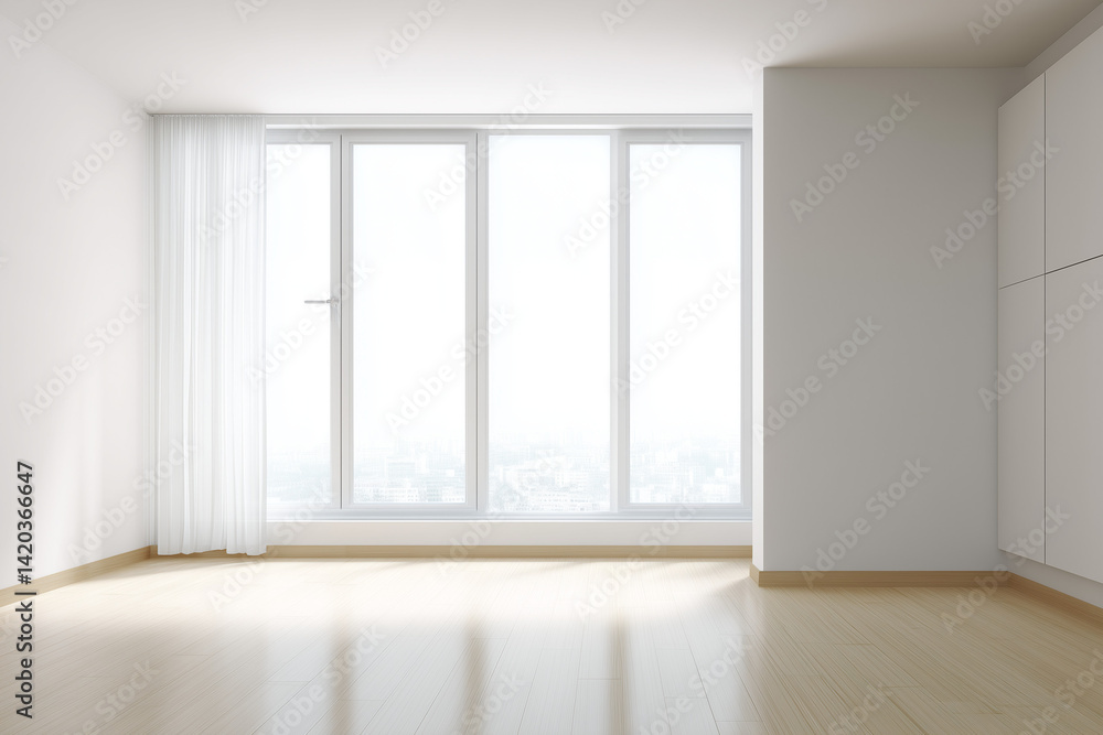 Fototapeta premium Modern minimalist living room in Scandinavian style