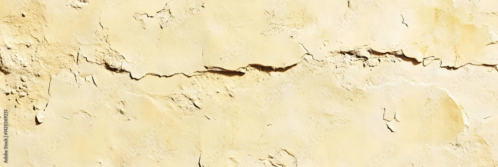 Obraz premium Cracked Wall Texture: Abstract Beige Surface