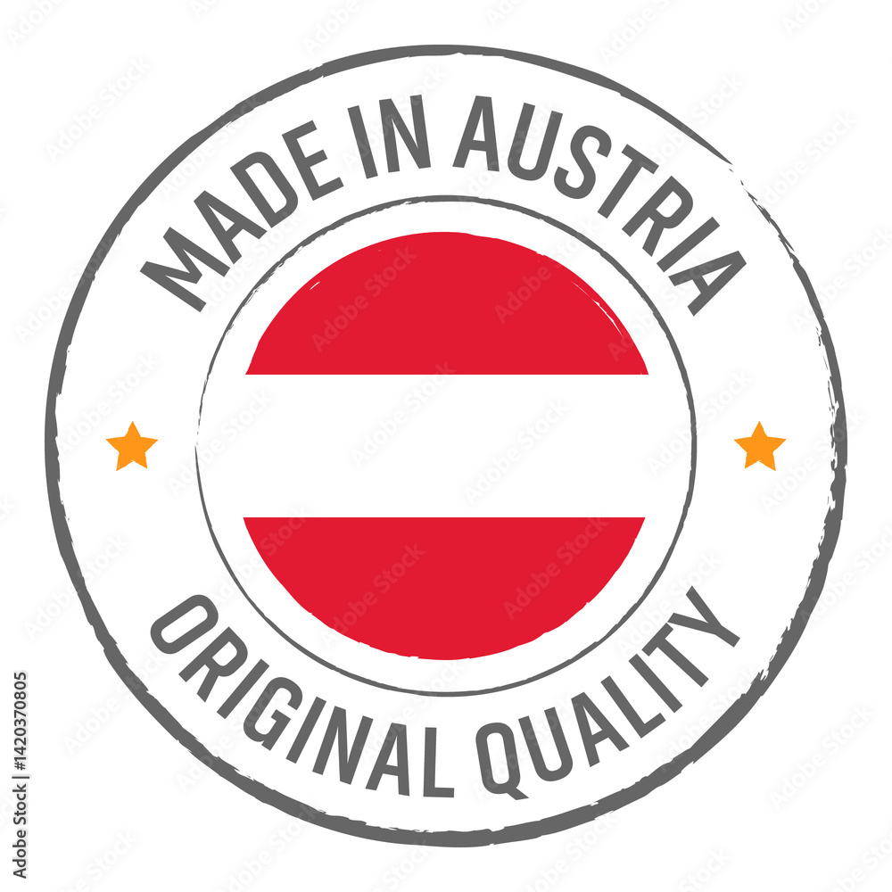 Made in Austria stamp logo with national flag illustration isolated png transparent Made in Austria stamp logo with national flag illustration isolated png transparent