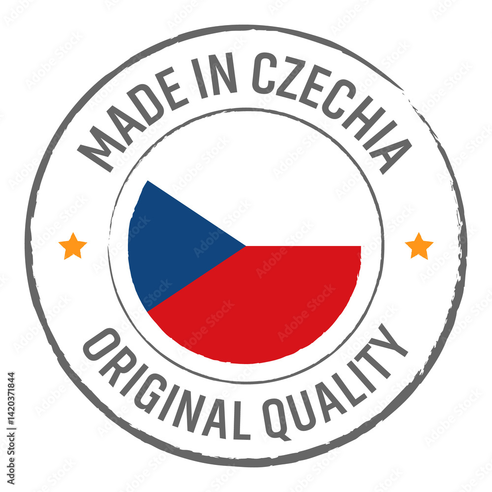 Made in Czechia stamp logo with national flag illustration isolated png transparent Made in Czechia stamp logo with national flag illustration isolated png transparent