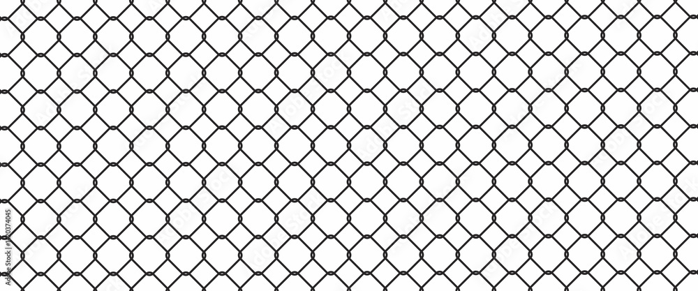 Fototapeta premium Rabitz texture, Chain-link mesh fence, schematic illustration eps 10