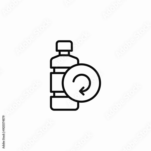 bottle recycle icon sign vector