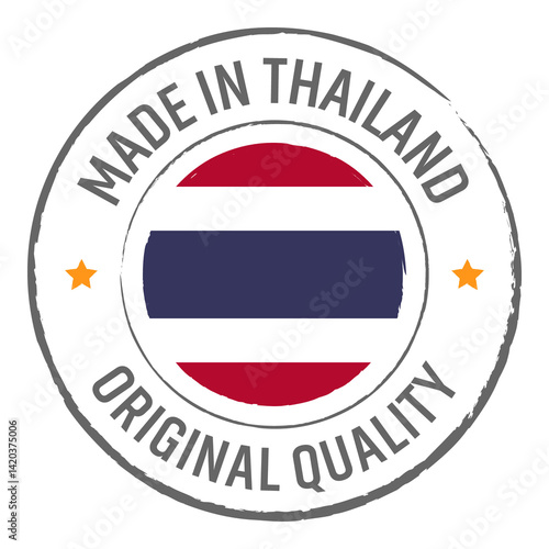 Free Download Made in Thailand stamp logo with national flag illustration isolated png transparent - GFXLoad