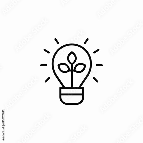 eco bulb icon sign vector