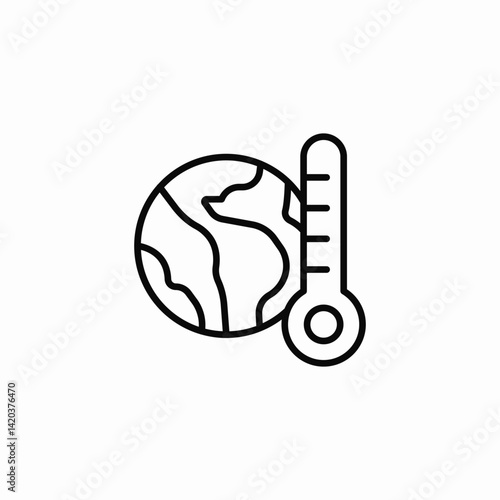 global warming alert icon sign vector