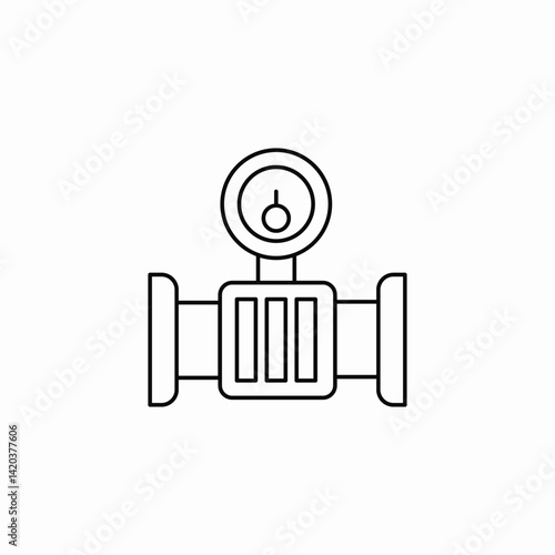 pipe pressure icon sign vector