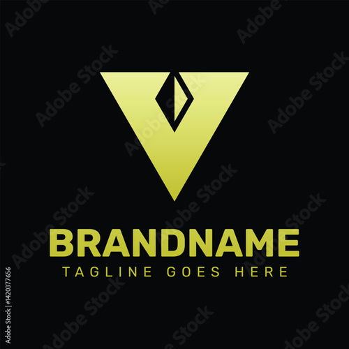 Letter V Diamond Logo, for luxury brands, high end jewelry companies, or premium services