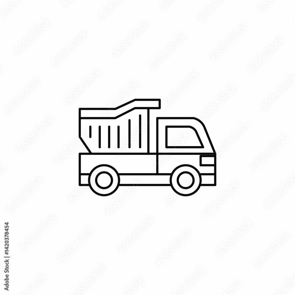 tipper lorry icon sign vector tipper lorry icon sign vector