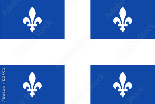 Flag of Quebec - province in Canada
