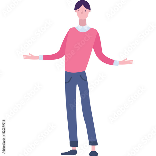 Man dont know vector shrug gesture icon