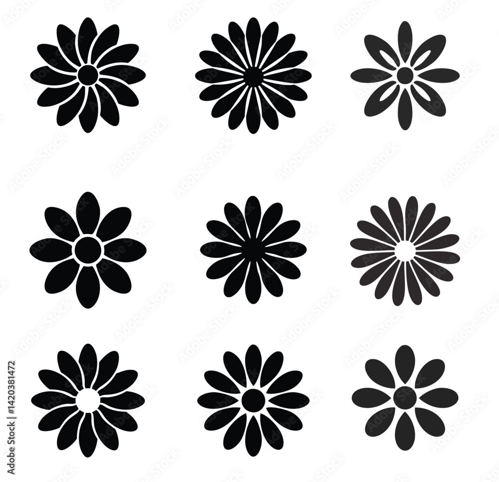 Obraz premium set of vector floral elements