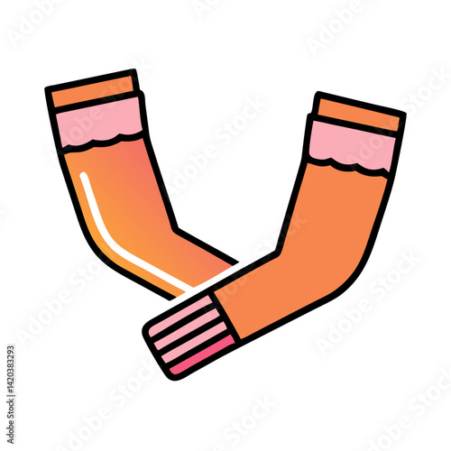 Cute striped fingerless gloves for warmth on black