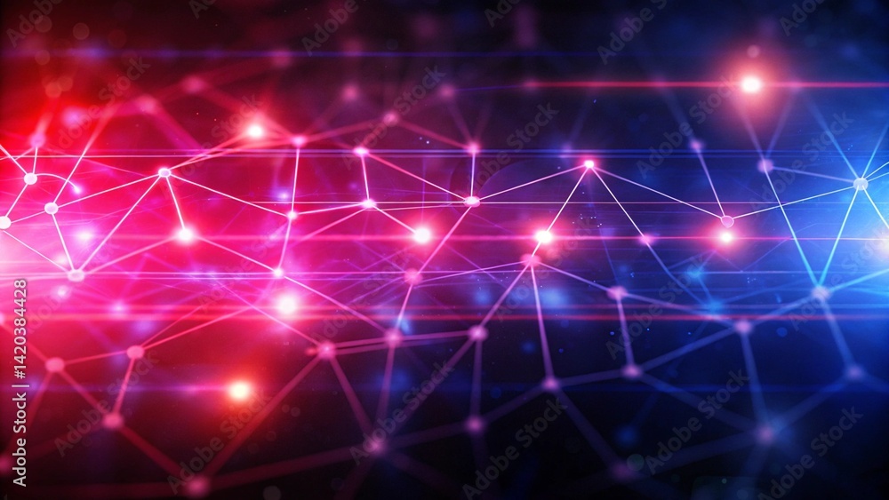 Illustration purple technology background with glowing connected dots, futuristic digital data network, abstract tech mesh, innovation, cyber design, science communication backdrop Illustration purple technology background with glowing connected dots, futuristic digital data network, abstract tech mesh, innovation, cyber design, science communication backdrop