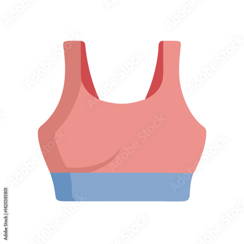 Pink and blue sports bra vector illustration image