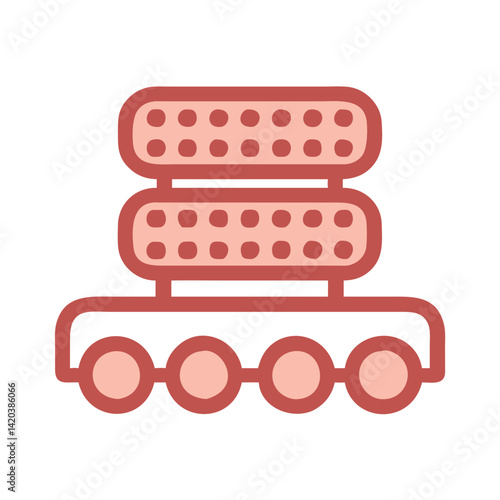 Mars Rover Graphic Illustration with Wheels and Details
