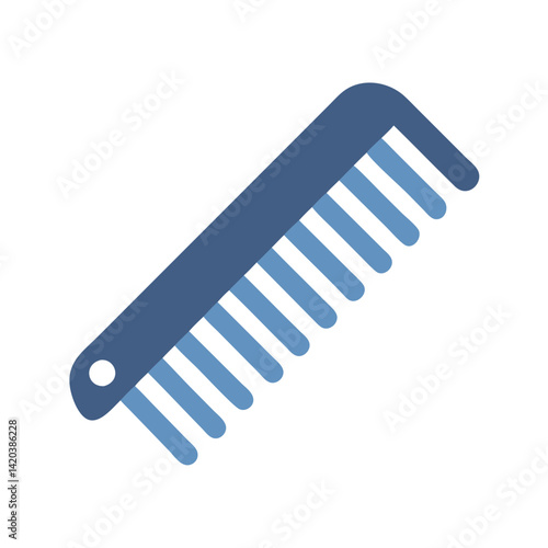 Blue comb isolated on a black background image