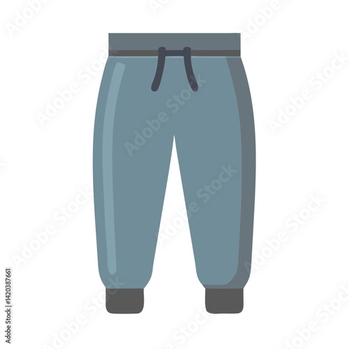 Blue Sweatpants Illustration: Casual and Comfortable Apparel Concept