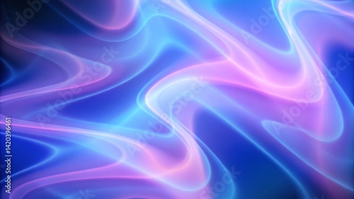 Wallpaper Mural Abstract diffluent paint with purple and blue glow. Wavy glowing pattern for your design. Stylish background from swirling lines. Perfect for futuristic, modern, and creative visual themes. Torontodigital.ca