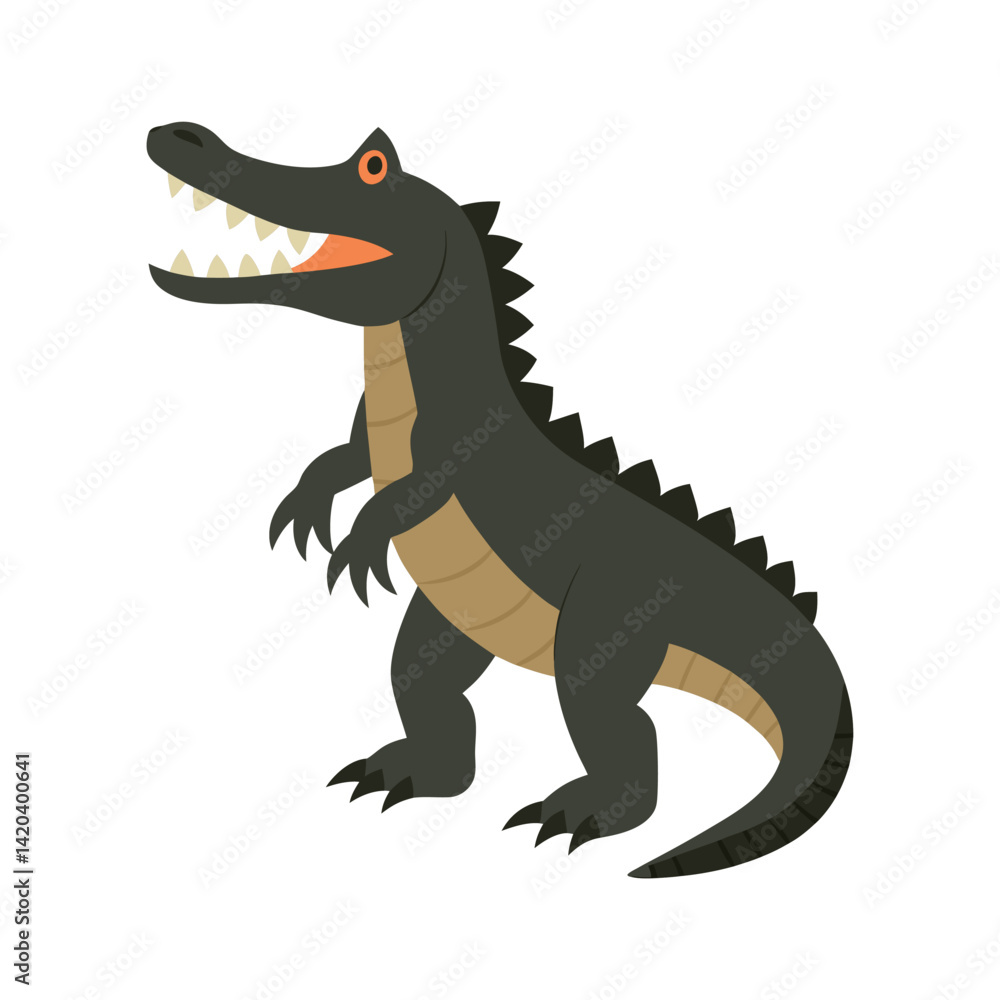 Fototapeta premium Crocodile vector colorful Clipart on white background