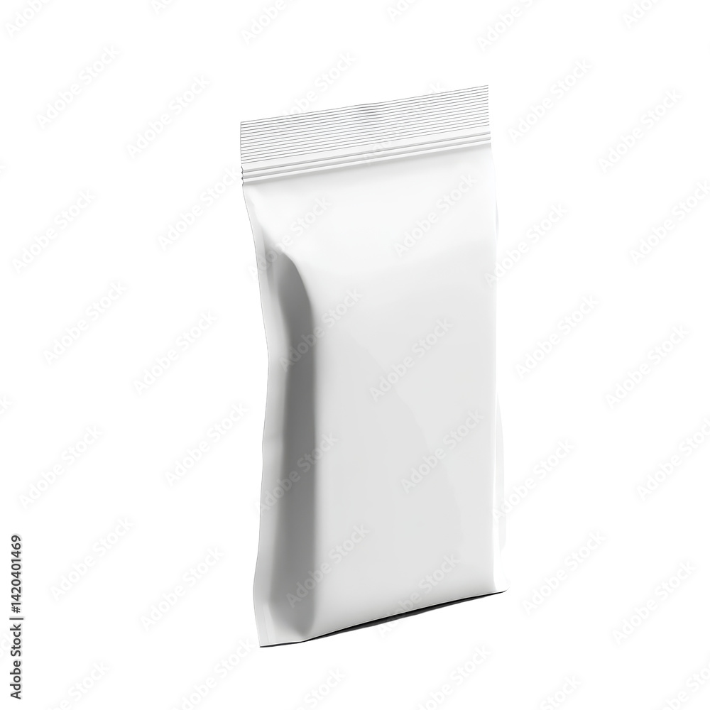 Blank snack packaging viewed from the side on a clean surface suitable for product design mockups, Side view of blank snack packaging isolated Stock Illustration Blank snack packaging viewed from the side on a clean surface suitable for product design mockups, Side view of blank snack packaging isolated Stock Illustration